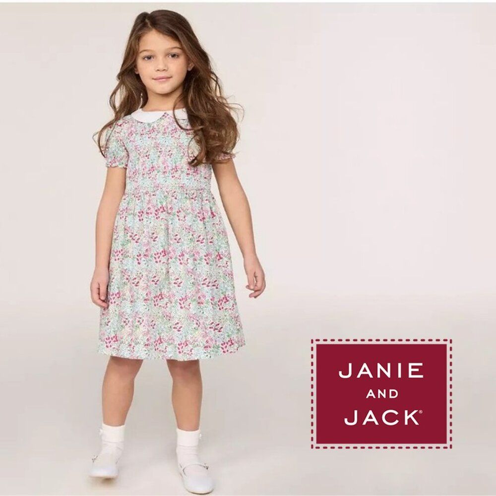 JANIE AND JACK "The Charlotte" Floral Smocked Dress NWOT!